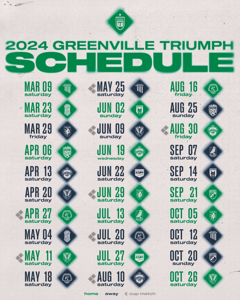 Full 2024 schedule